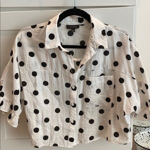 Topshop Polka Dot Top